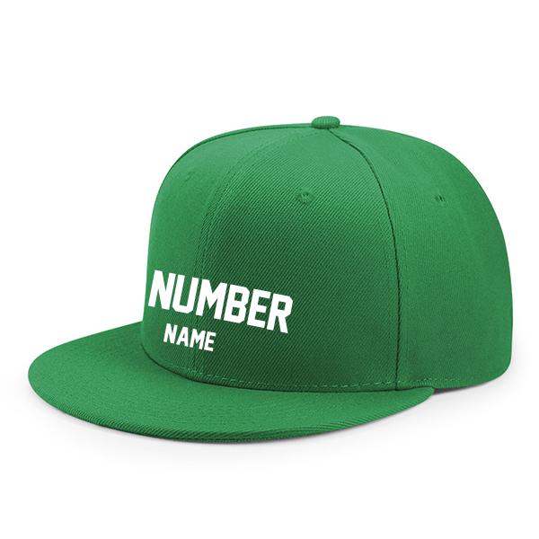 Customized Flat Adjustable Baseball Cap - Green