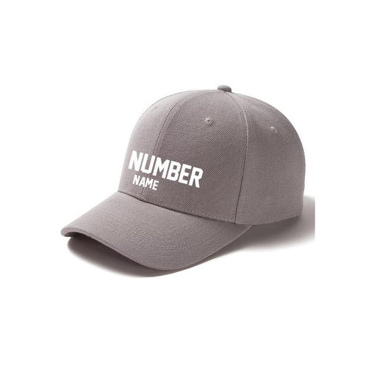 Customized Curved Adjustable Baseball Cap - Grey