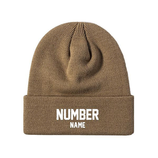 Customized Knit Hat - Khaki