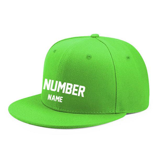 Customized Flat Adjustable Baseball Cap - Light Green