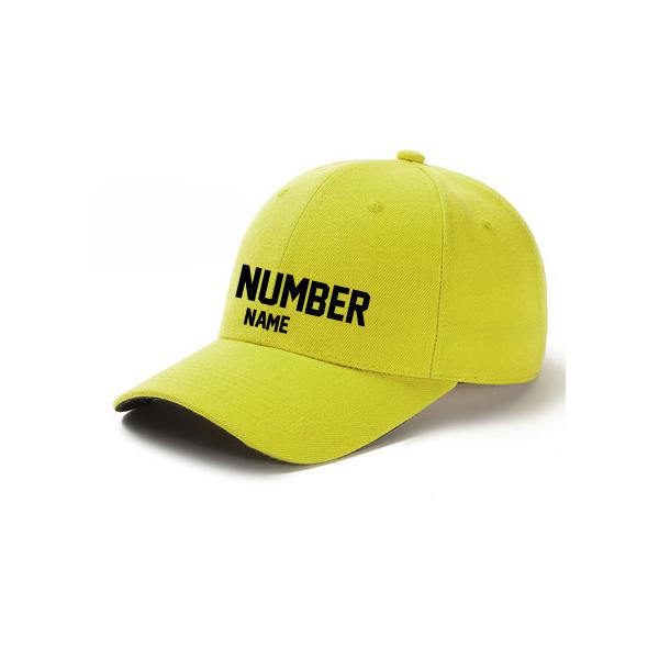 Customized Curved Adjustable Baseball Cap - Light Yellow