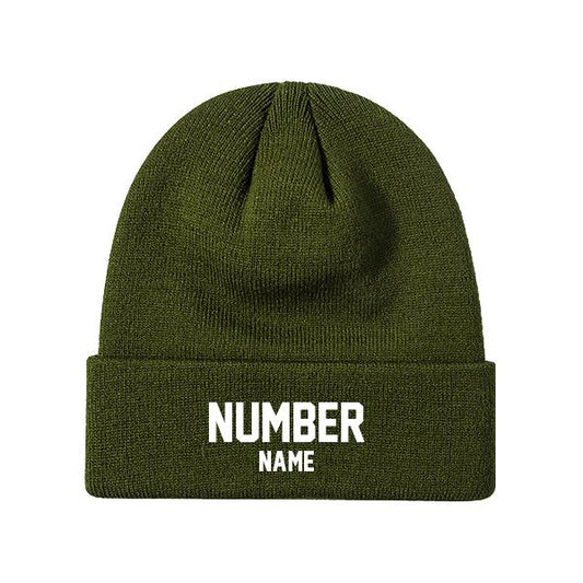 Customized Knit Hat - Military Green