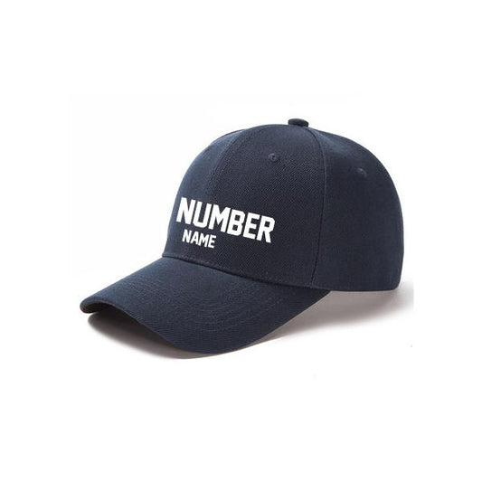 Customized Curved Adjustable Baseball Cap - Navy