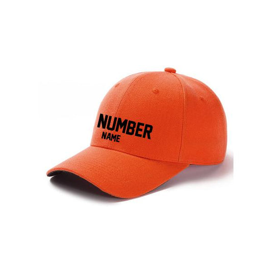 Customized Curved Adjustable Baseball Cap - Orange
