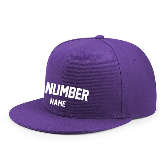 Customized Flat Adjustable Baseball Cap - Purple
