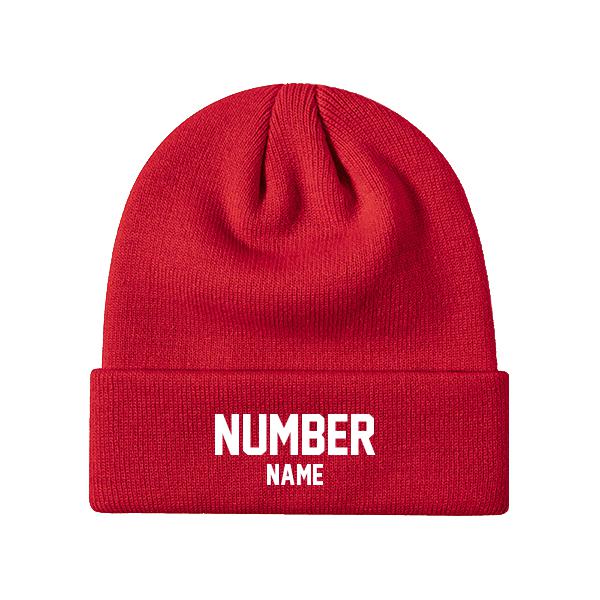 Customized Knit Hat - Red