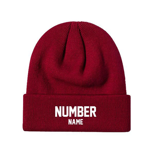 Customized Knit Hat - Wine Red
