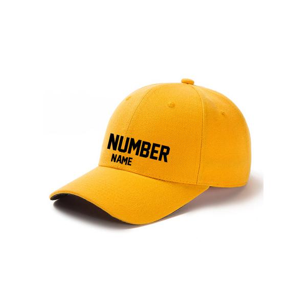 Customized Curved Adjustable Baseball Cap - Yellow
