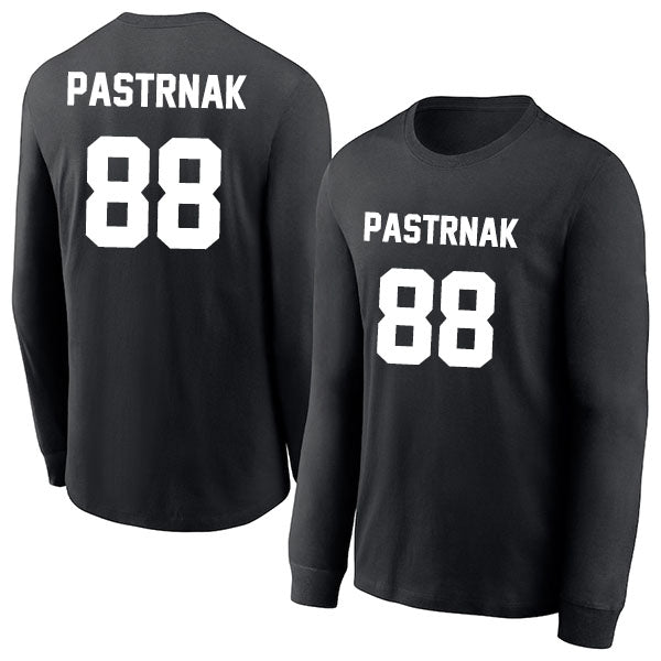 David Pastrnak 88 Long Sleeve Tshirt Black/White Style08092730