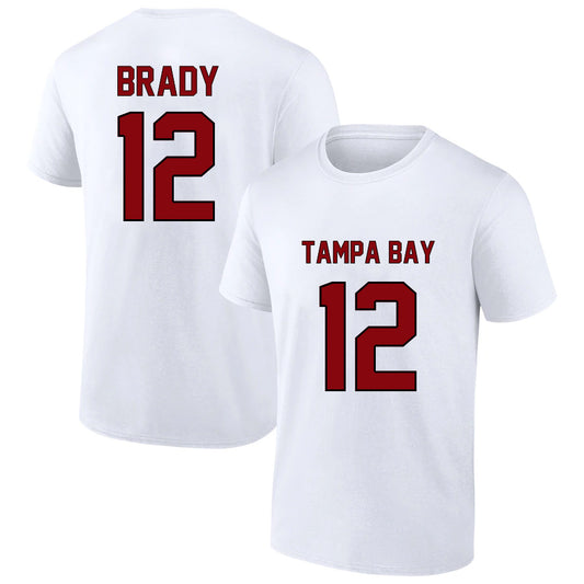 Tampa Bay Brady 12 Short Sleeve Tshirt Red/White/Grey/Black/Navy/Style20082203