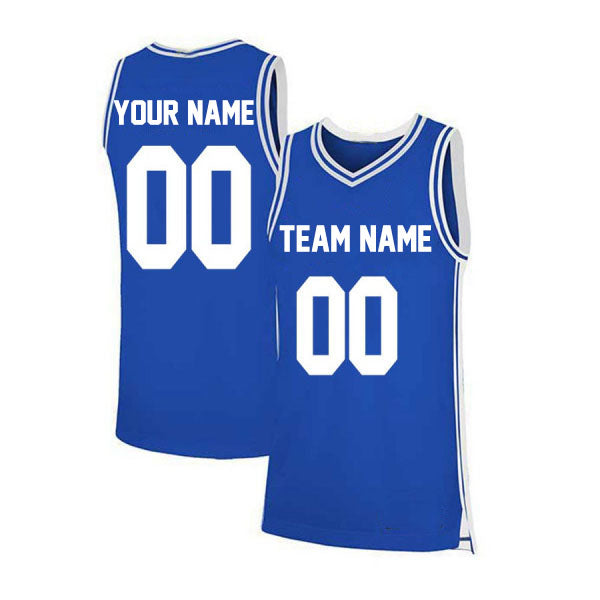 Basketball Stitched Custom Jersey - Blue / Font White Style06052221