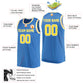 Basketball Stitched Custom Jersey - Blue / Font Yellow Style06052215
