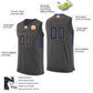 Basketball Stitched Custom Jersey - Grey / Font Navy Style06052220