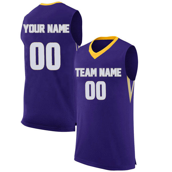 Basketball Stitched Custom Jersey - Purple / Font White Style06052219