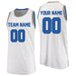 Basketball Stitched Custom Jersey - White / Font Blue Style06052215