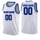 Basketball Stitched Custom Jersey - White / Font Blue Style06052217