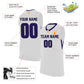Basketball Stitched Custom Jersey - White / Font Purple Style06052219