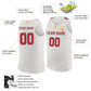 Basketball Stitched Custom Jersey - White / Font Red Style06052212