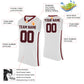 Basketball Stitched Custom Jersey - White / Font Red Style06052213