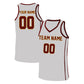 Basketball Stitched Custom Jersey - White / Font Red Style06052216