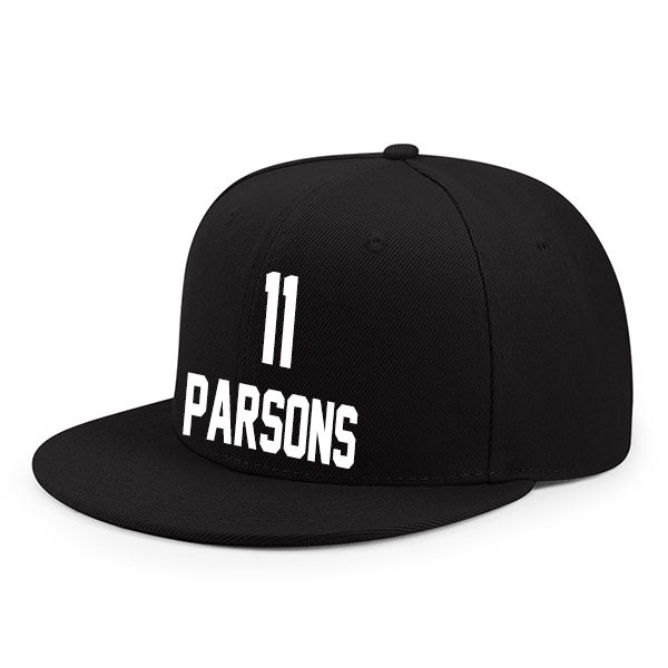 Dallas Parsons 11 Flat Adjustable Baseball Cap Black/Gray/White Style08092355