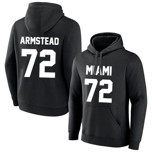 Miami Armstead 72 Pullover Hoodie Black Style08092319