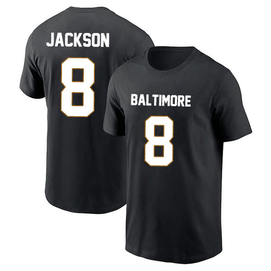 Baltimore Jackson 8 Short Sleeve Tshirt Black/Purple/White Style08092272