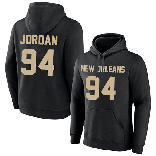 New Orleans Jordan 94 Pullover Hoodie Black Style08092330