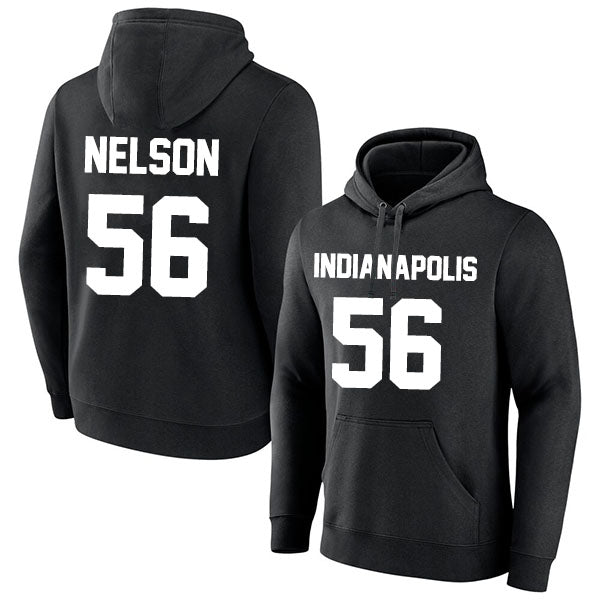 Indianapolis Nelson 56 Pullover Hoodie Black Style08092328