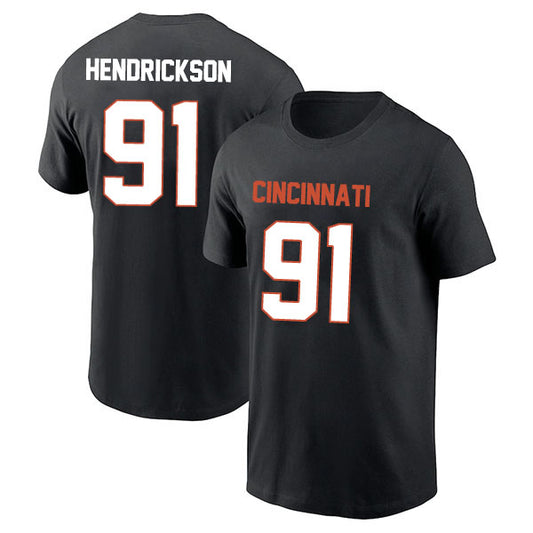 Cincinnati  Hendrickson 91 Short Sleeve Tshirt Black/Orange/White Style08092282