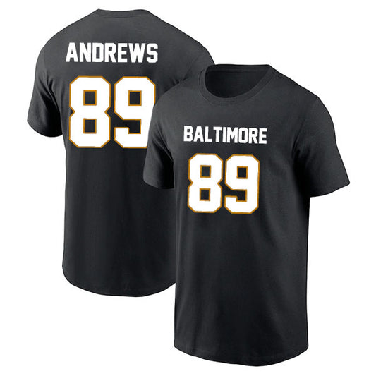 Baltimore Andrews 89 Short Sleeve Tshirt Black/Purple/White Style08092268