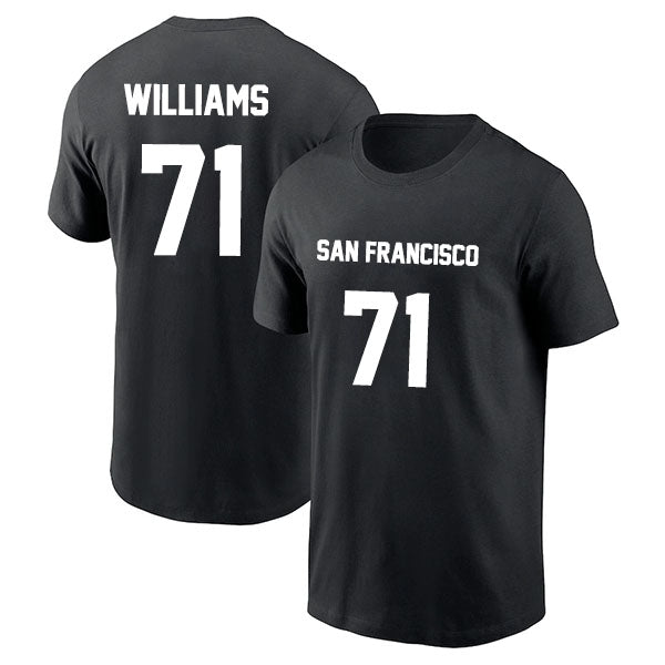 San Francisco Williams 71 Short Sleeve Tshirt Red/Black/White/Grey Style03092213