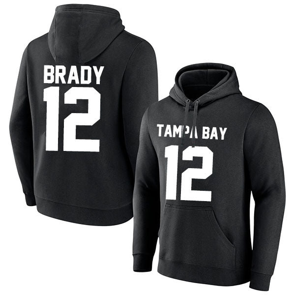 Tampa Bay Brady 12 Pullover Hoodie Black Style08092294
