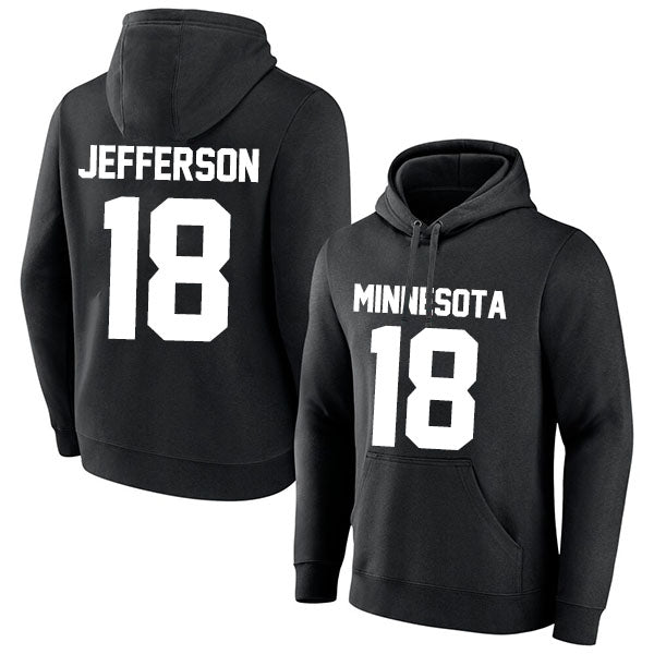 Minnesota Jefferson 18 Pullover Hoodie Black Style08092301
