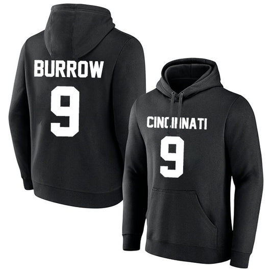 Cincinnati Burrow 9 Pullover Hoodie Black Style08092309