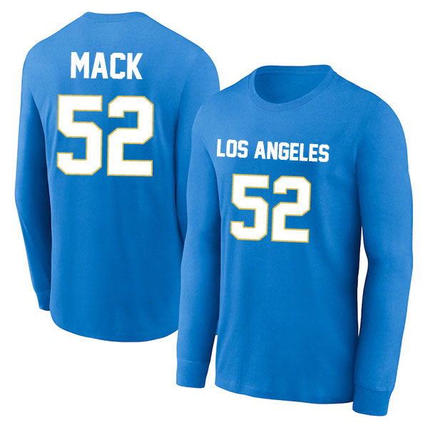 Los Angeles Mack 52 Long Sleeve Tshirt Blue/Navy/Royal/White Style08092255