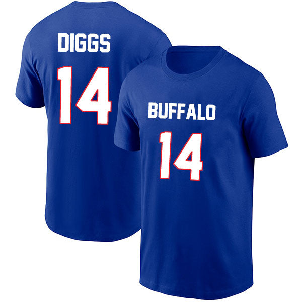 Buffalo Diggs 14 Short Sleeve Tshirt Blue/Red/White Style08092273