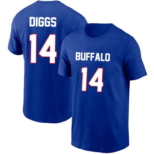 Buffalo Diggs 14 Short Sleeve Tshirt Blue/Red/White Style08092273