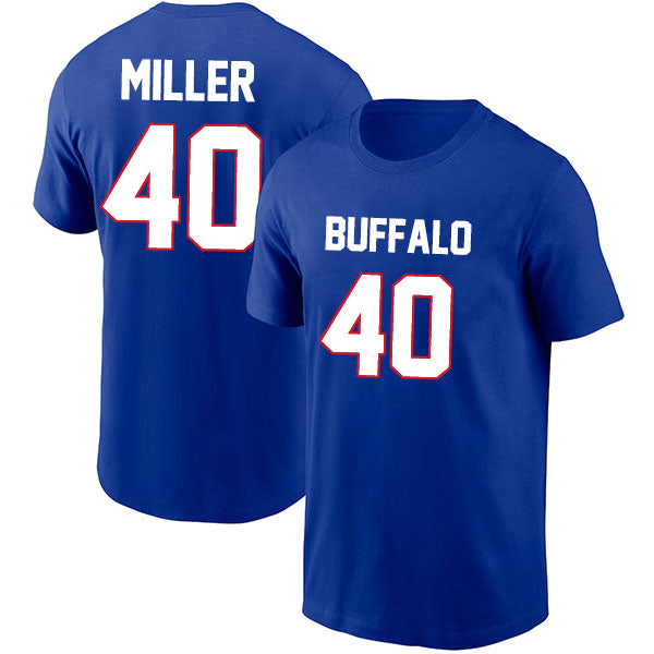 Buffalo Miller 40 Short Sleeve Tshirt Blue/Red/White Style08092267