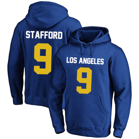 Los Angeles Stafford 9 Pullover Hoodie Black/Blue Style08092339