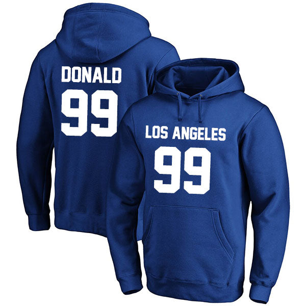Los Angeles Donald 99 Pullover Hoodie Black/Blue Style08092289