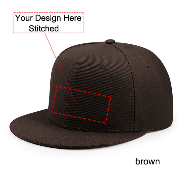 Customized Stitched Flat Snapback Baseball Cap