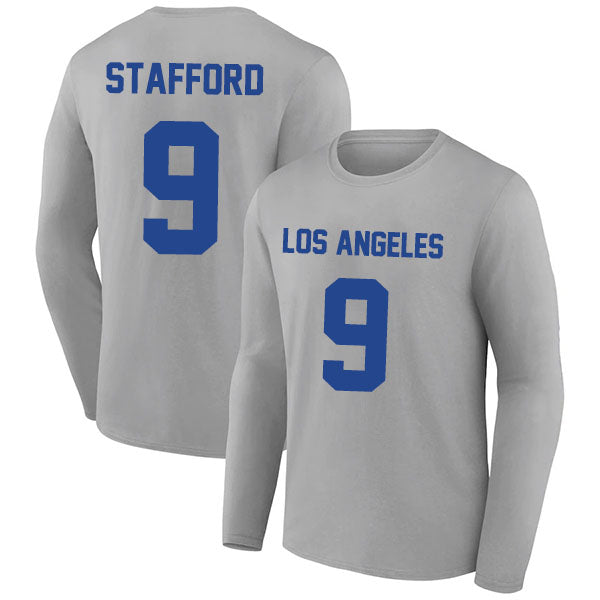Los Angeles Stafford 9 Long Sleeve Tshirt Blue/Gray/White Style08092260
