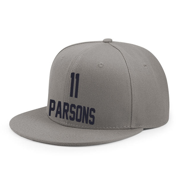 Dallas Parsons 11 Flat Adjustable Baseball Cap Black/Gray/White Style08092355
