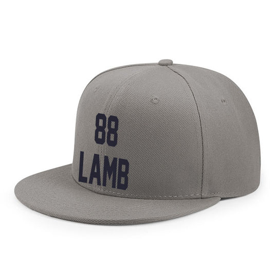 Dallas Lamb 88 Flat Adjustable Baseball Cap Black/Gray/Navy/White Style08092368
