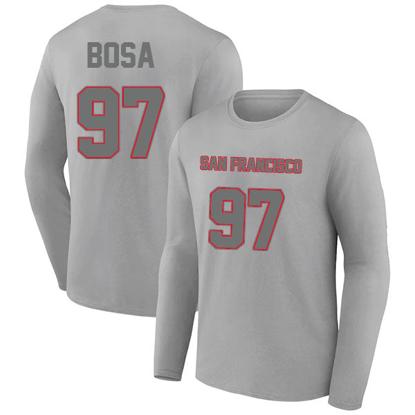 San Francisco Bosa 97 Long Sleeve Tshirt Black/Red/Gray/White Style08092225
