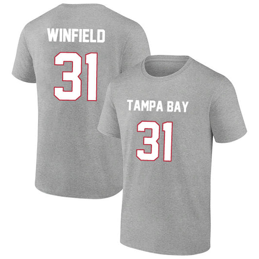 Tampa Bay Winfield 31 Short Sleeve Tshirt Gray/Red/White Style08092287