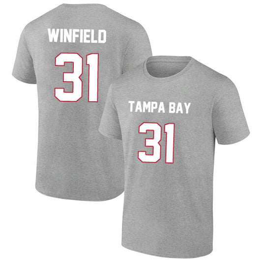 Tampa Bay Winfield 31 Short Sleeve Tshirt Gray/Red/White Style08092287
