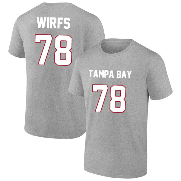 Tampa Bay  Wirfs 78 Short Sleeve Tshirt Red/Gray/White Style08092270