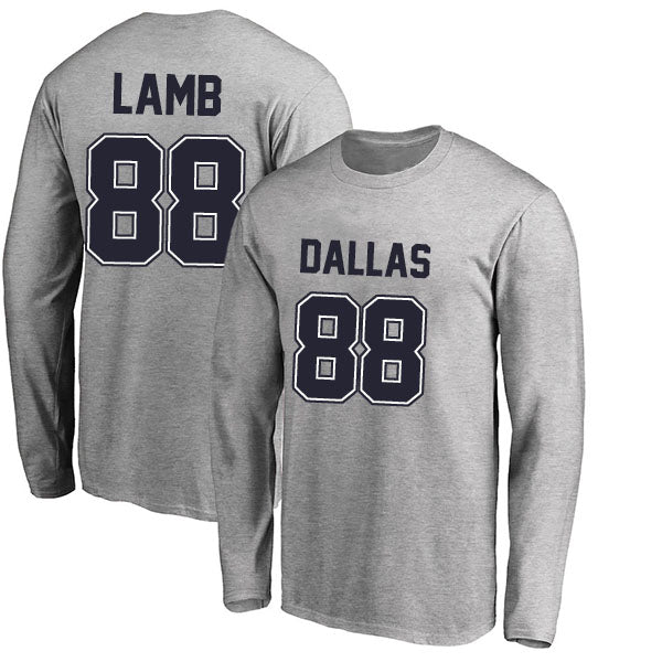 Dallas Lamb 88 Long Sleeve Tshirt Navy/White/Gray Style08092210